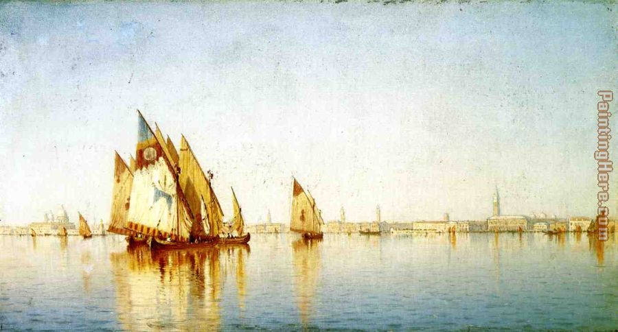 Venetian Sails, A Study painting - Sanford Robinson Gifford Venetian Sails, A Study art painting